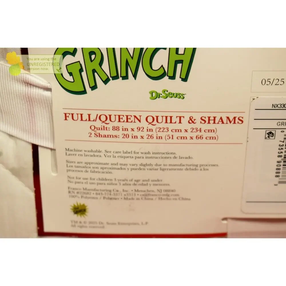 The Grinch Full/Queen Quilt & Shams #